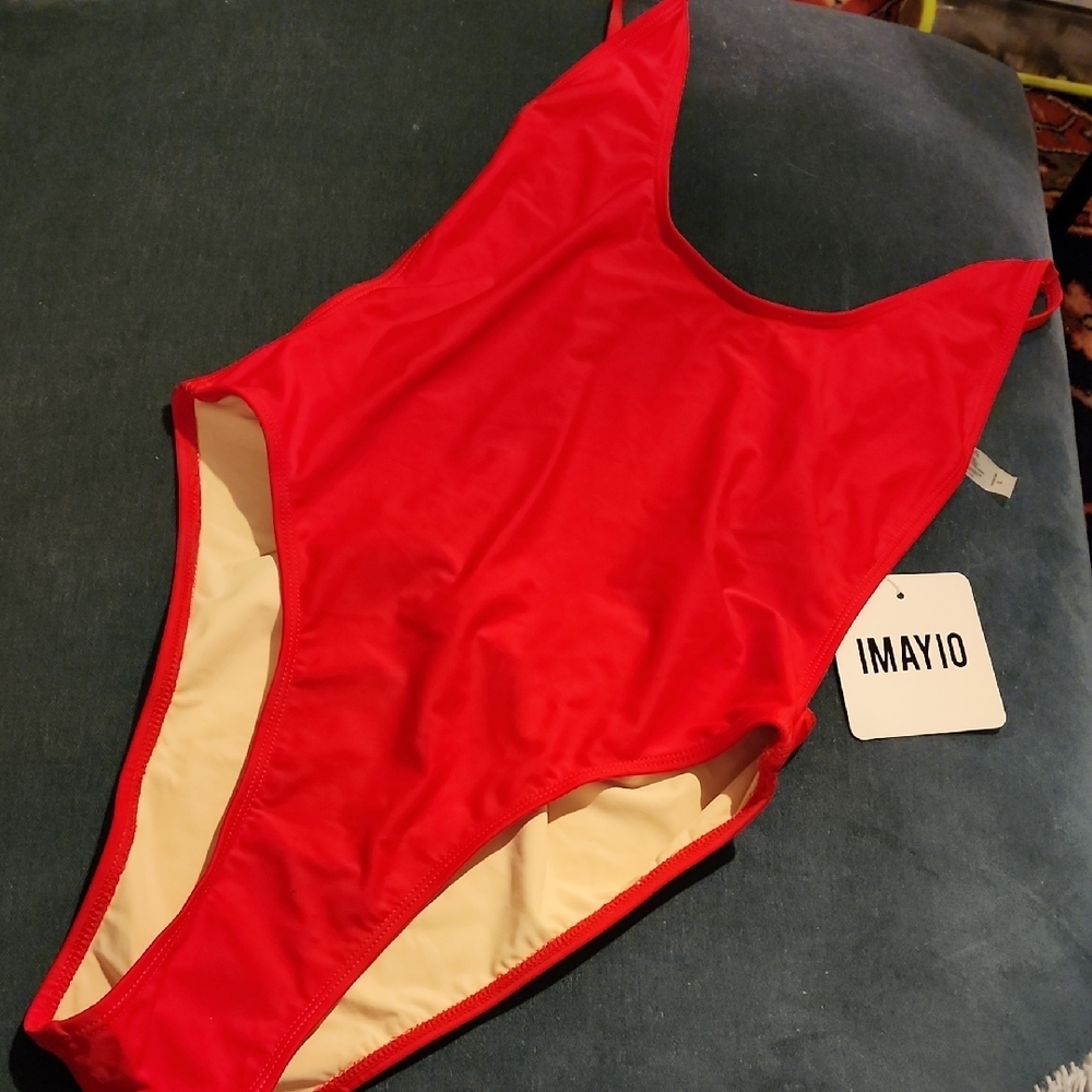 Kids Red One Piece Swimsuit